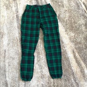 Green and black plaid pants AKIRA worn once